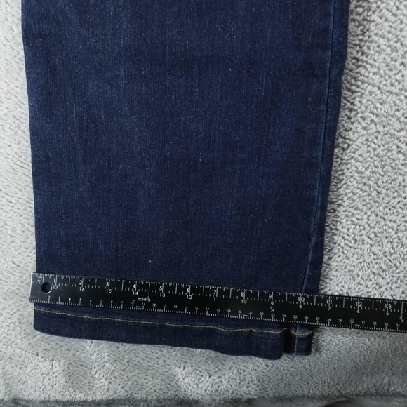 Spanx Jeans Womens XL Tall Blue Flare High Rise Dark Wash Stretch Shaping - Picture 10 of 11